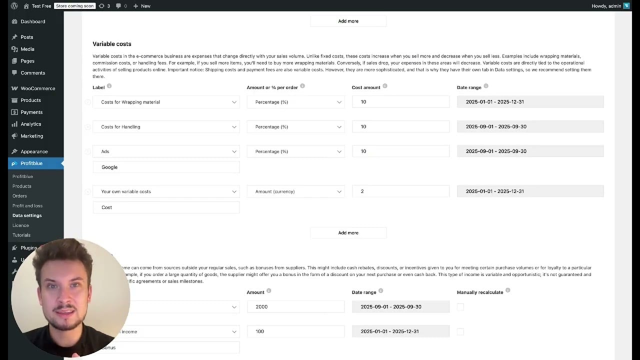 How to Set Up Variable Costs in WooCommerce with ProfitBlue